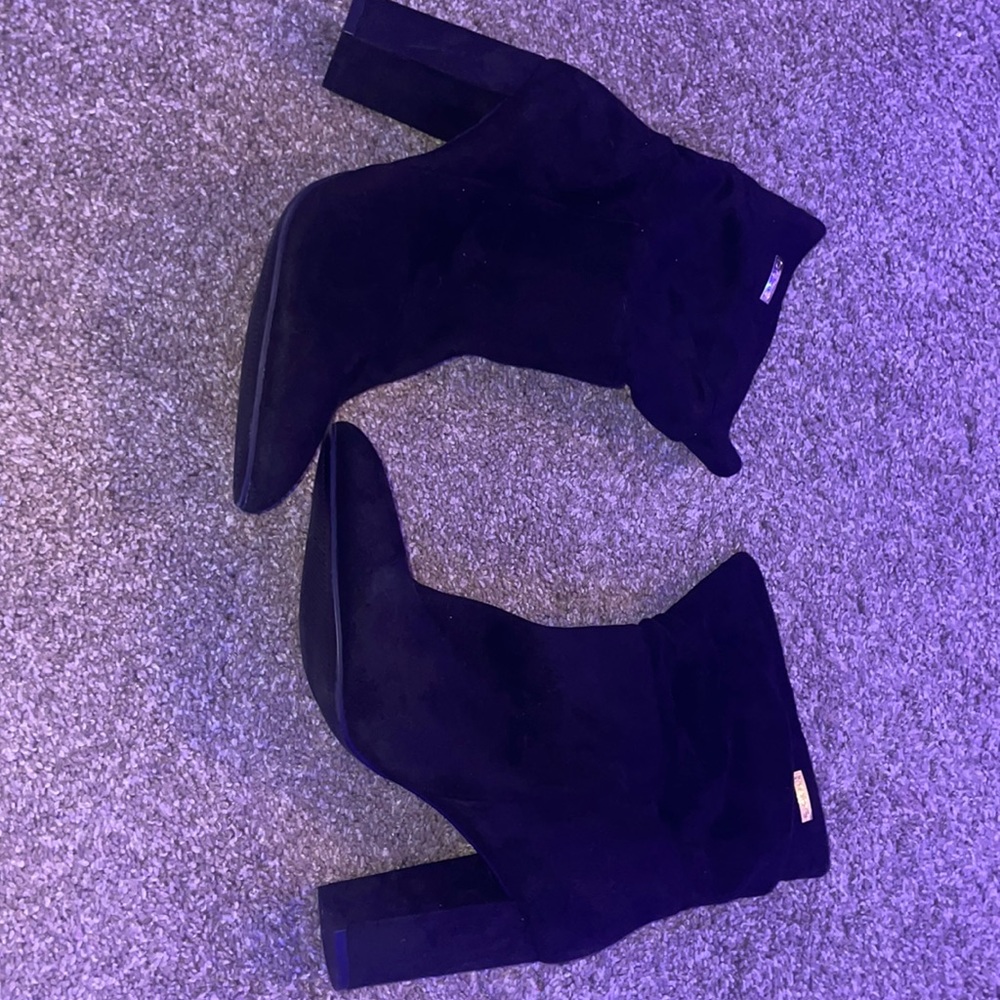 Bebe black heeled boots